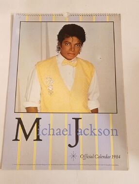 Michael Jackson 1984 Official Calendar Cover - Yellow Vest